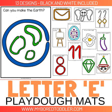 Load image into Gallery viewer, LETTER OF THE WEEK 'E' Playdough Mats / Playdoh Mats