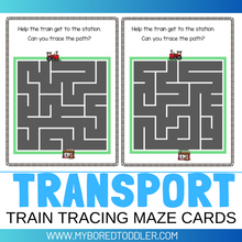 Load image into Gallery viewer, Transport Train Maze Sheets