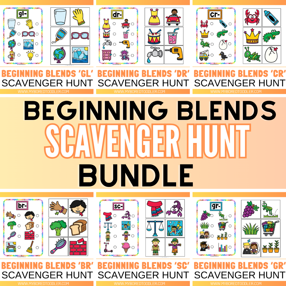 Beginning Blends Scavenger Hunt Bundle - 20 Blends included – My Bored ...