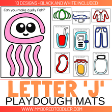 Load image into Gallery viewer, LETTER OF THE WEEK 'J' Playdough Mats / Playdoh Mats
