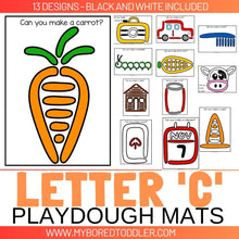 Load image into Gallery viewer, LETTER OF THE WEEK 'C' Playdough Mats / Playdoh Mats