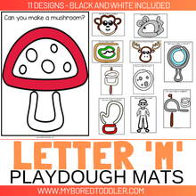 Load image into Gallery viewer, LETTER OF THE WEEK 'M' Playdough Mats / Playdoh Mats