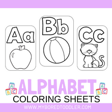 Load image into Gallery viewer, Alphabet Coloring Sheets