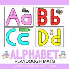 Load image into Gallery viewer, Alphabet Playdough Mats Color