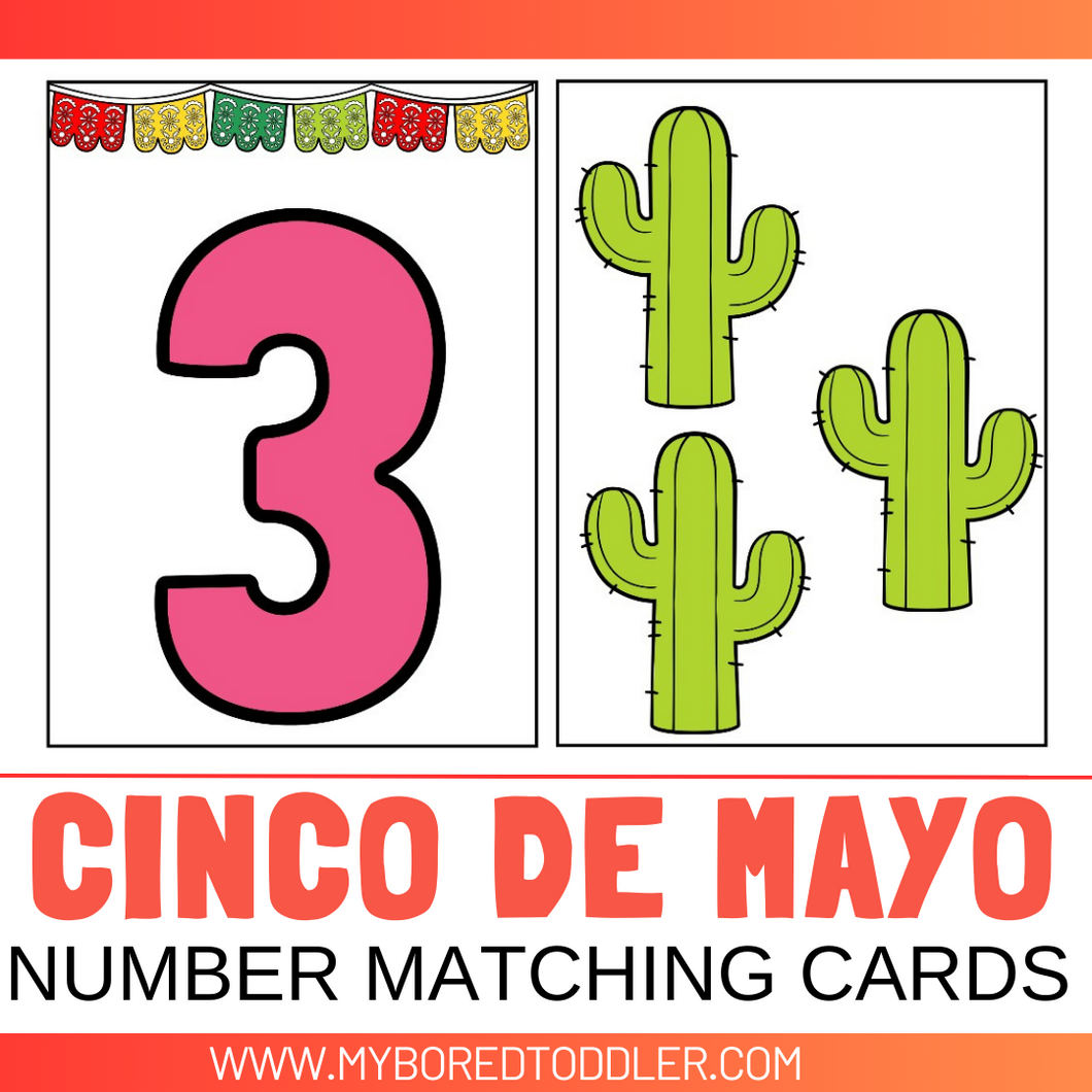 CINCO DE MAYO Number Matching Cards 0-10