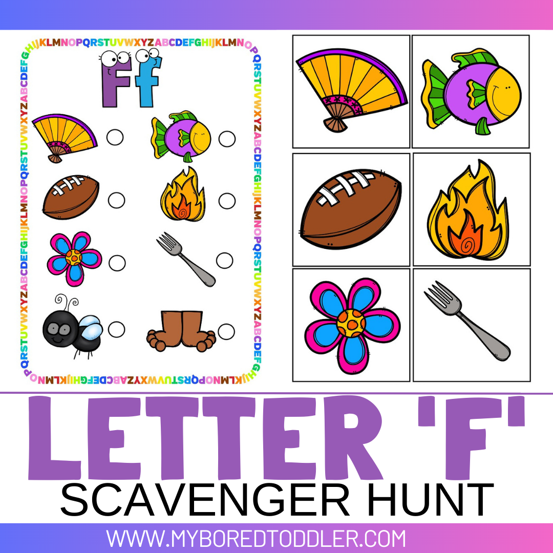 Alphabet - Letter F Scavenger Hunt