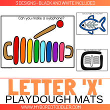 Load image into Gallery viewer, LETTER OF THE WEEK 'X' Playdough Mats / Playdoh Mats