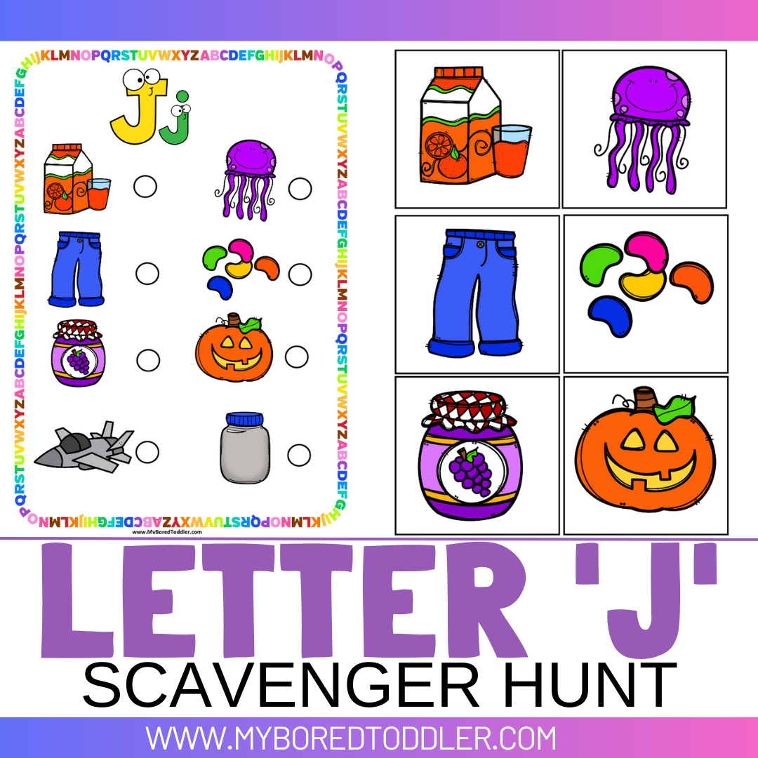 Alphabet - Letter J Scavenger Hunt