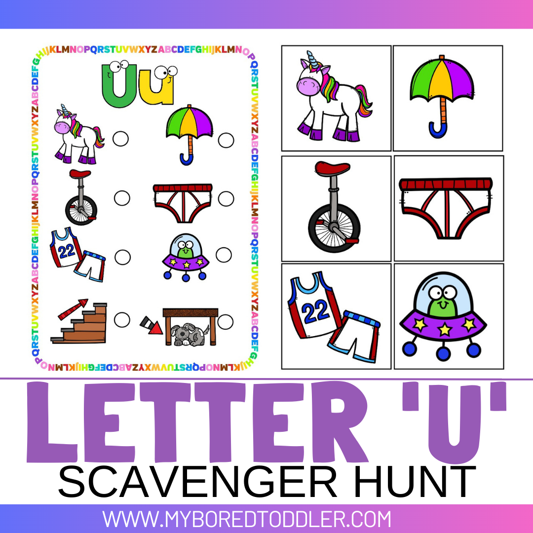 Alphabet - Letter U Scavenger Hunt