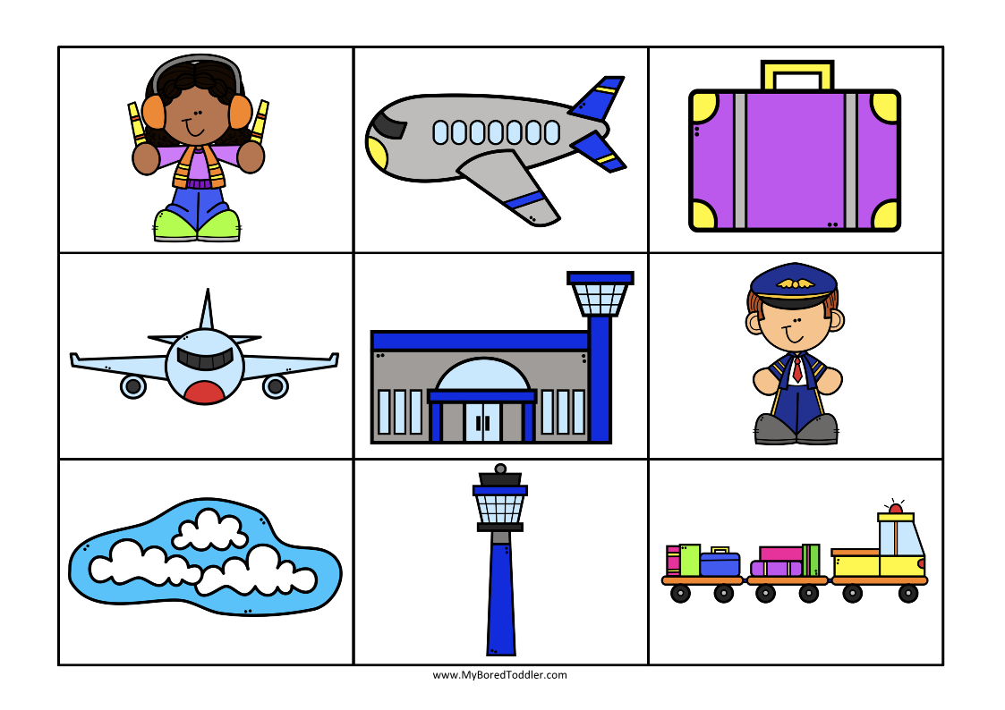 Planes & Airport Bingo Game