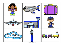 Load image into Gallery viewer, Planes & Airport Bingo Game