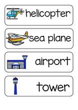 Load image into Gallery viewer, Transport Planes Word Wall Printable