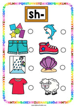 Load image into Gallery viewer, Beginning Digraphs 'SH' Alphabet Scavenger Hunt / Treasure Hunt
