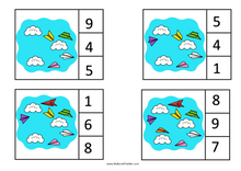 Load image into Gallery viewer, Transport Planes Counting Clip Cards 0-10