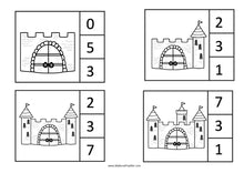 Load image into Gallery viewer, Fairy Tales - Castle Counting Clip Cards 0-10