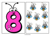 Load image into Gallery viewer, Insects & Bugs Number Matching Cards 0-10
