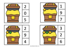 Load image into Gallery viewer, PIRATES Counting Clip Cards Treasure Chests Numbers 0-10