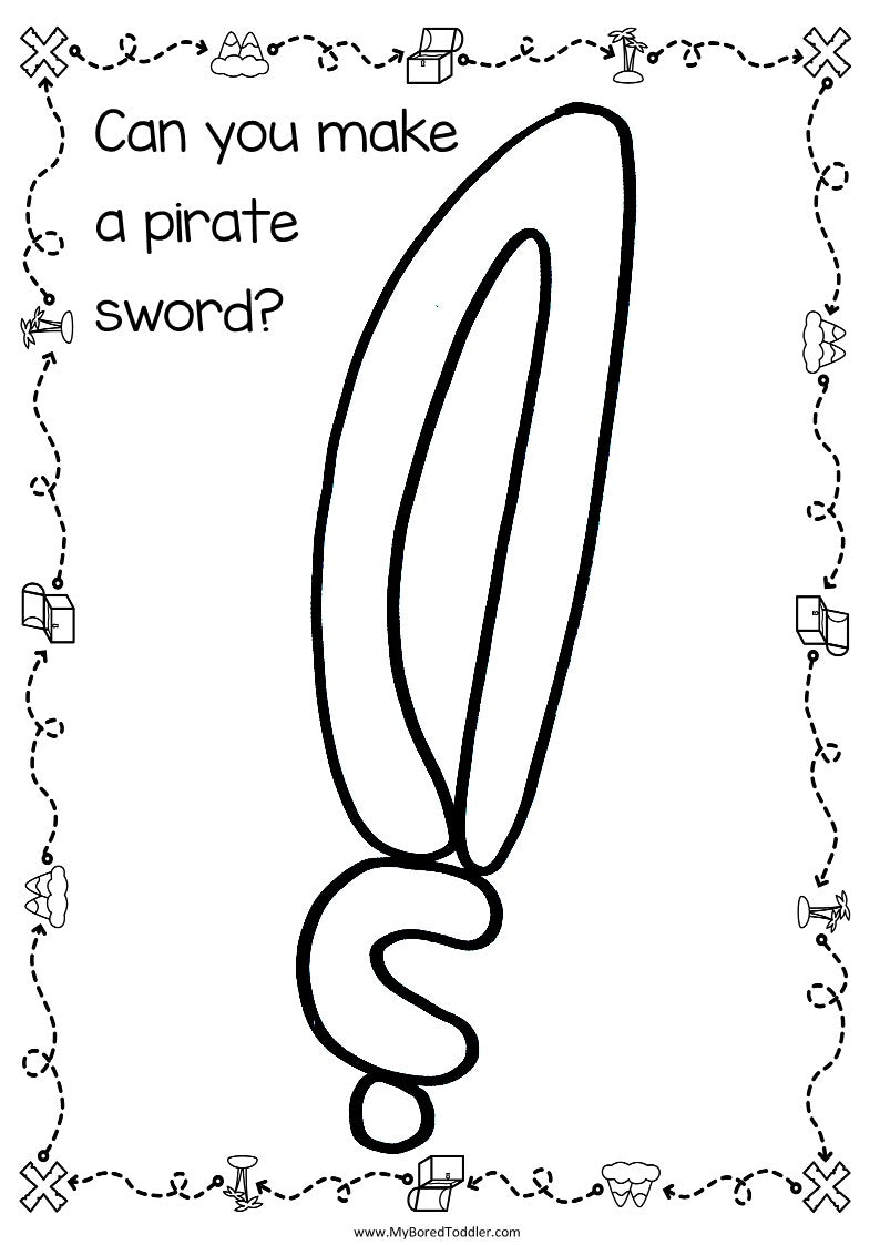 PIRATES Playdough Mats