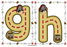 Load image into Gallery viewer, PIRATES Alphabet Tracing Cards Lowercase & Uppercase