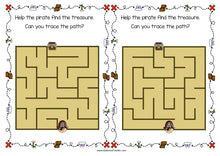 Load image into Gallery viewer, PIRATES Tracing Mazes