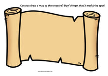 Load image into Gallery viewer, PIRATES Blank Treasure Map - Color & B&W