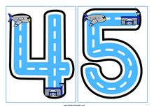 Load image into Gallery viewer, Transport Planes Number Tracing Cards 0-10