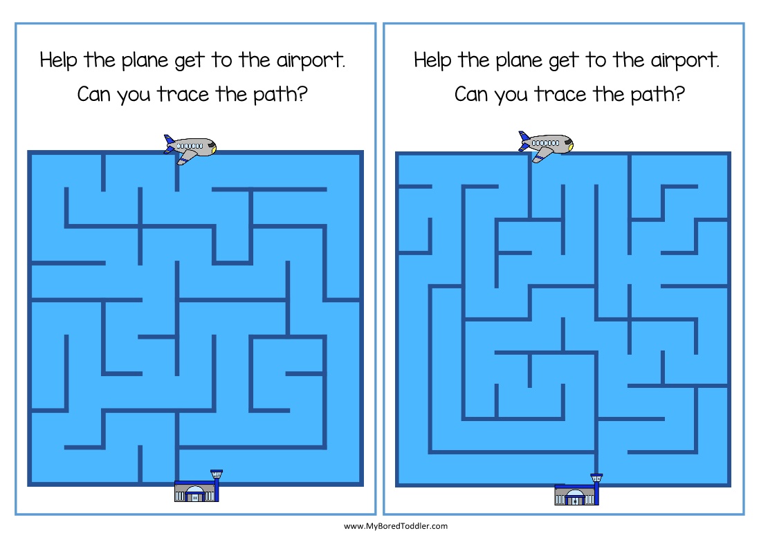 Transport - Plane Maze Sheets