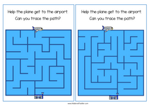 Load image into Gallery viewer, Transport - Plane Maze Sheets