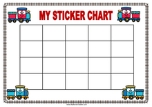 Load image into Gallery viewer, Trains Transport Reward Sticker Chart