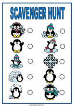 Load image into Gallery viewer, Winter Penguins Scavenger Hunt