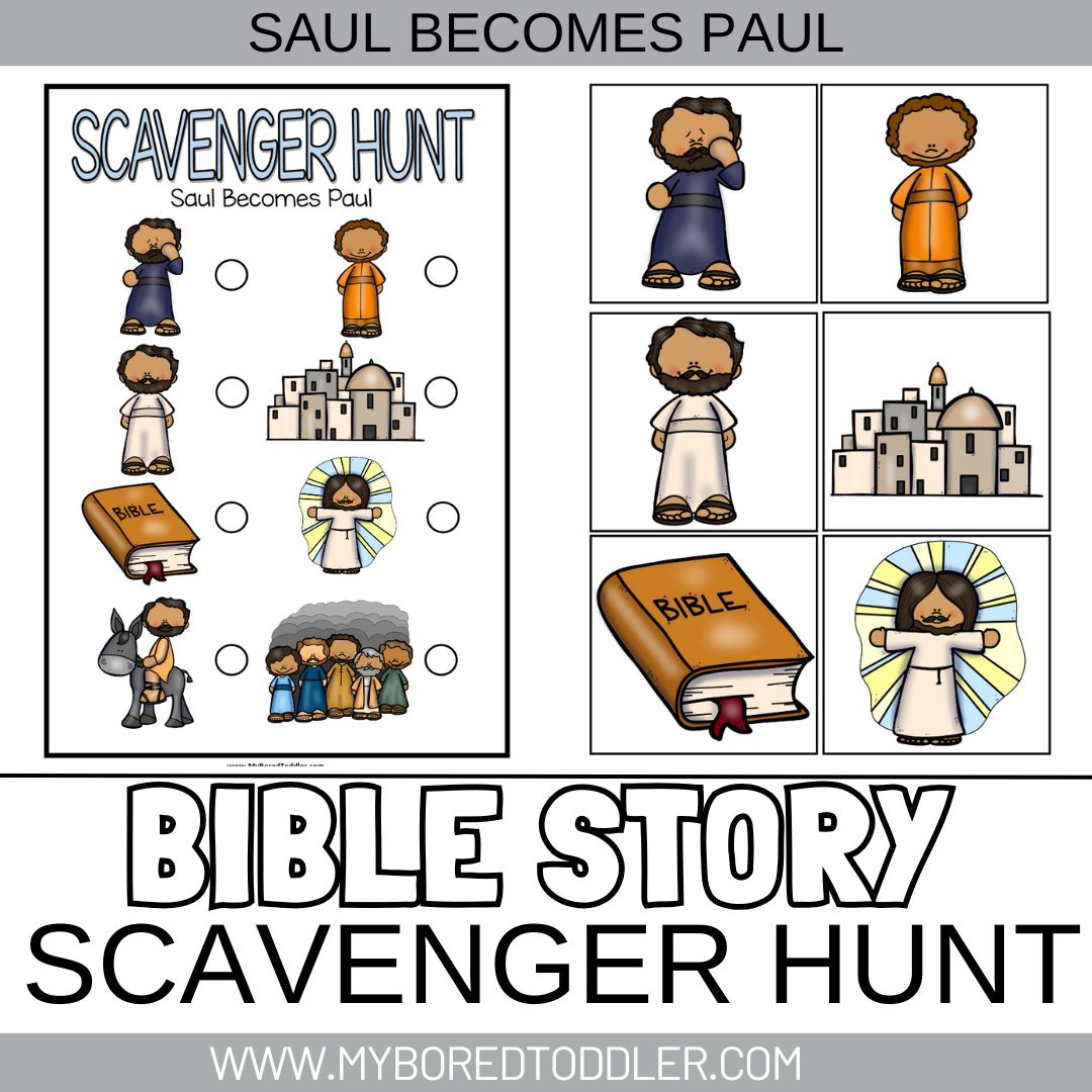 BIBLE STORY - Scavenger Hunt / Treasure Hunt SAUL BECOMES PAUL