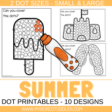 Load image into Gallery viewer, Summer Dot Printables (2 different sized dots)