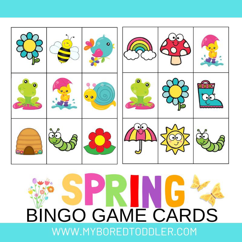 spring-bingo-cards-my-bored-toddler for Free Printable Spring Bingo Printable Spring Bingo Cards – My Bored Toddler for Free Printable Spring Bingo Printable