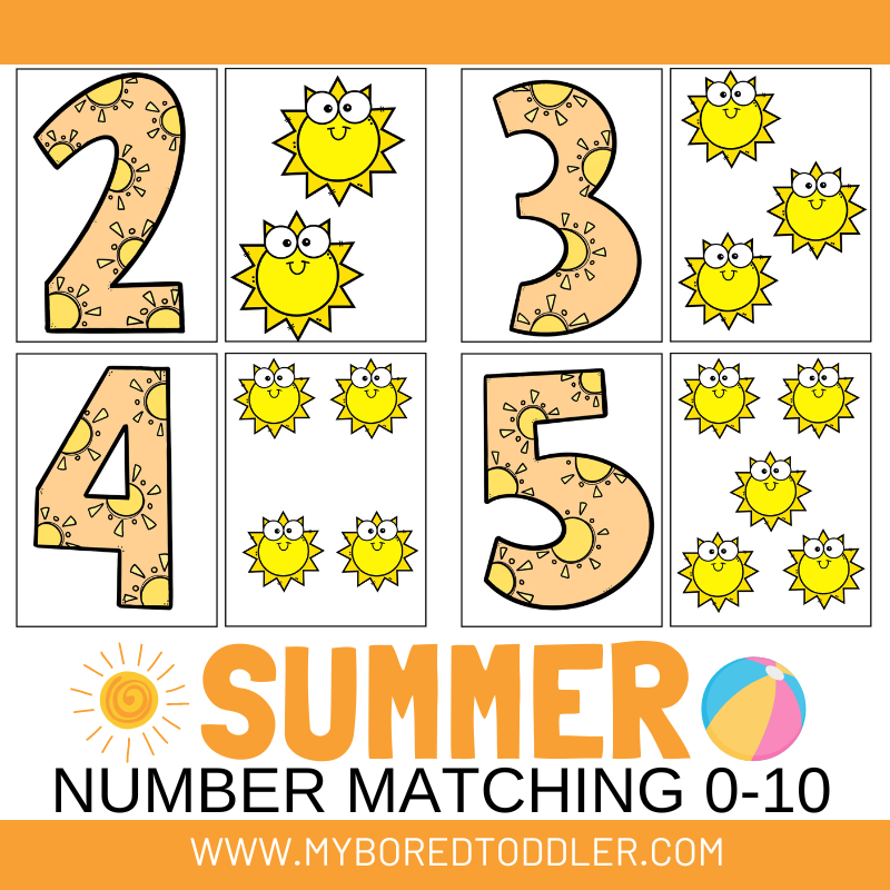 Summer Number Matching Cards - Counting 0-10 – My Bored Toddler summer-number-matching-cards-counting-0-10-my-bored-toddler