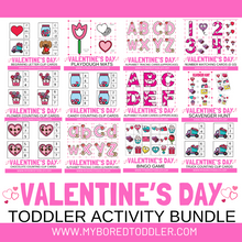 Load image into Gallery viewer, Valentine's Day Toddler Printable Bundle