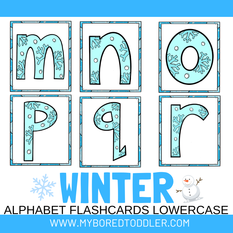 winter-alphabet-flashcards-uppercase-lowercase-my-bored-toddler for Free Printable Winter Alphabet Letters Winter Alphabet Flashcards Uppercase & Lowercase – My Bored Toddler for Free Printable Winter Alphabet Letters