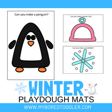 Load image into Gallery viewer, Winter Playdough Mats - Color & B&W