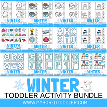 Load image into Gallery viewer, Winter Toddler Printable Bundle