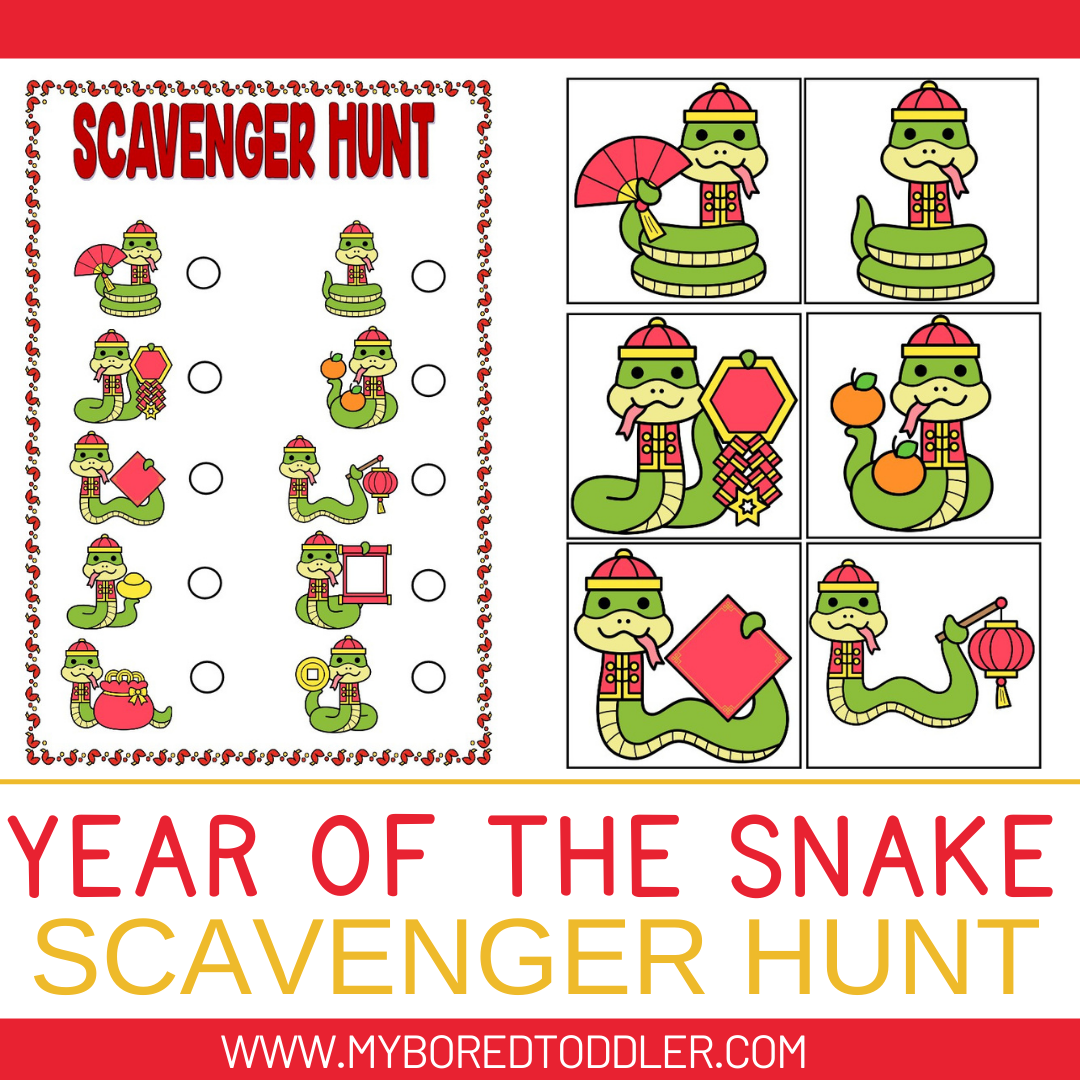 Year of the SNAKE Chinese New Year / Lunar New Year Scavenger Hunt