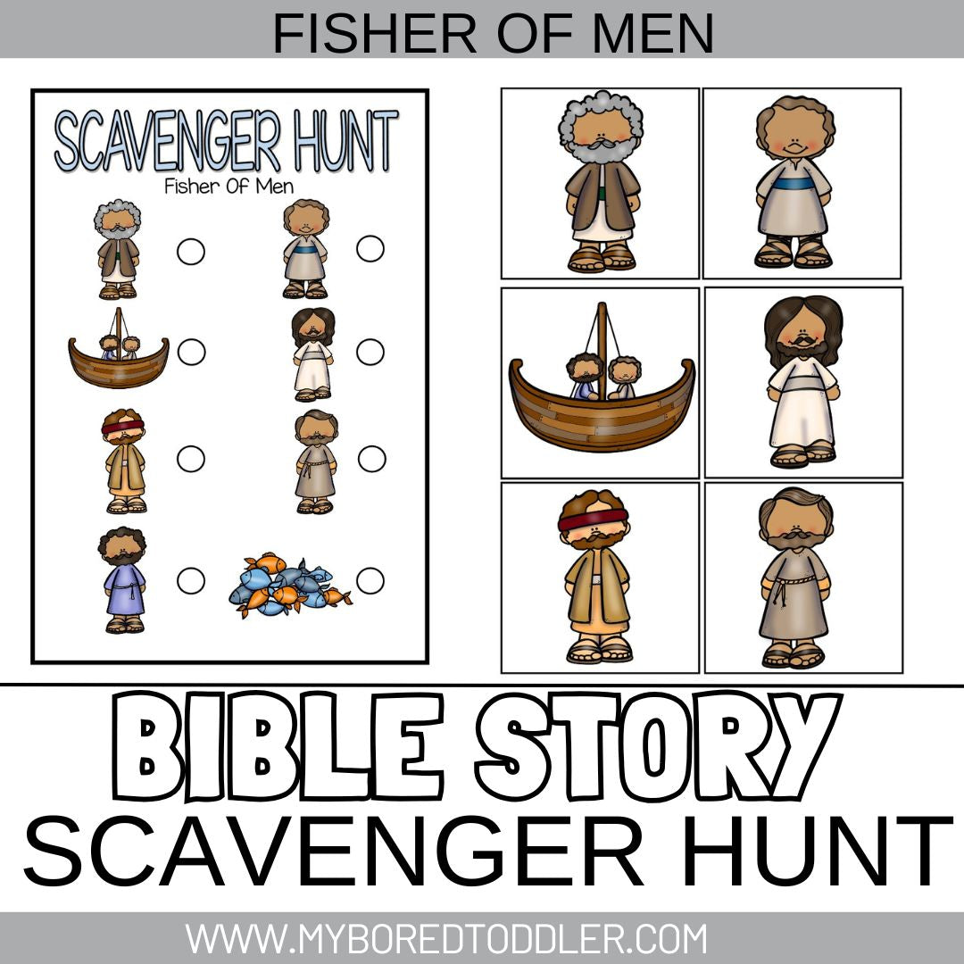 BIBLE STORY - Scavenger Hunt / Treasure Hunt - FISHER OF MEN