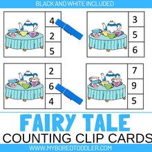Load image into Gallery viewer, Fairy Tales - Alice In Wonderland - Counting Clip Cards 0-10