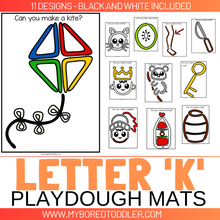 Load image into Gallery viewer, LETTER OF THE WEEK 'K' Playdough Mats / Playdoh Mats