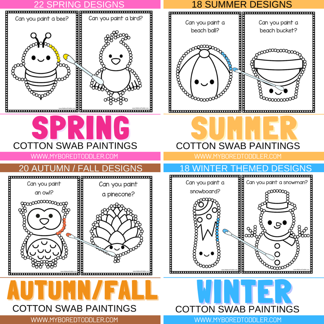 SEASONAL Cotton Swab Qtip painting bundle