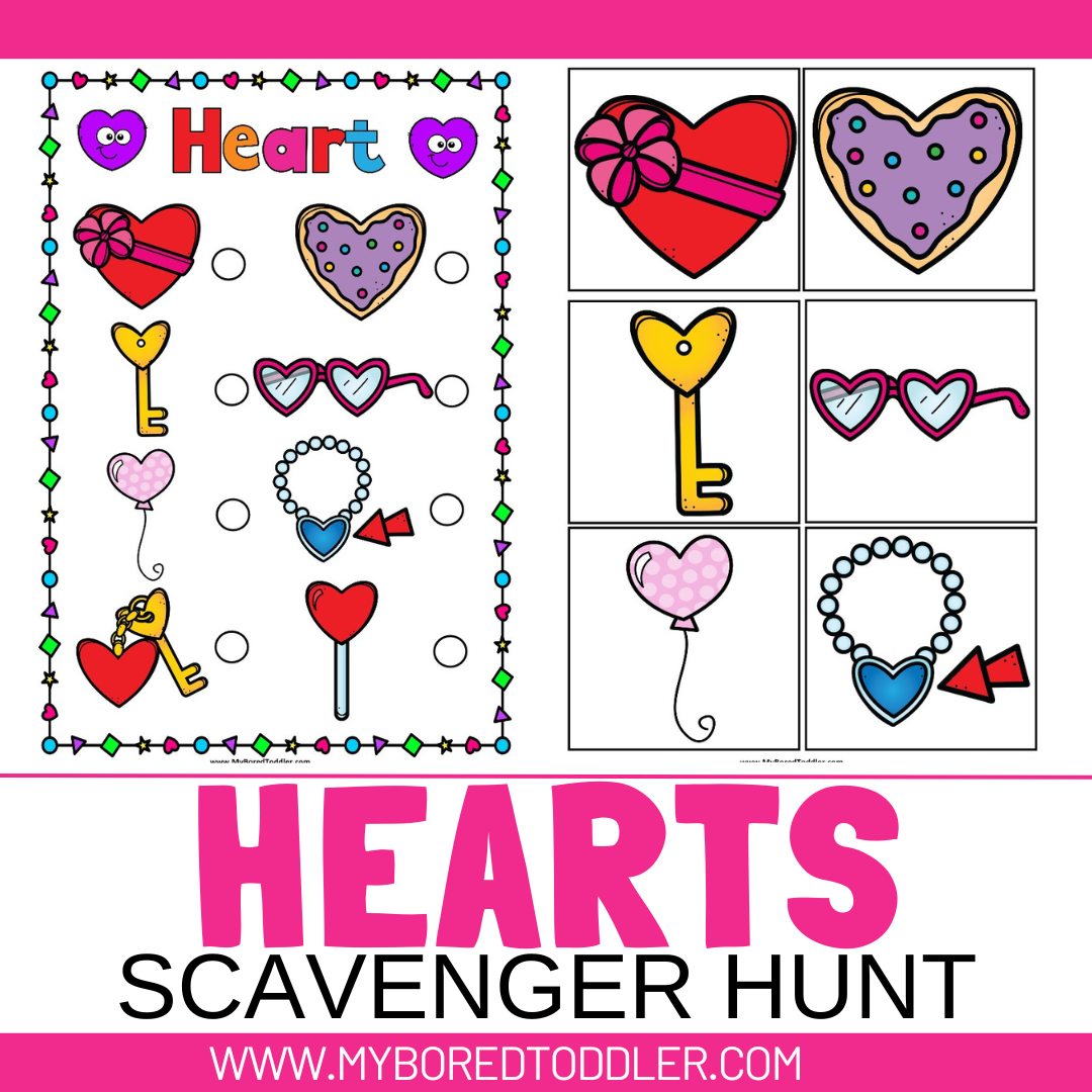 Shapes - Hearts Scavenger Hunt Game