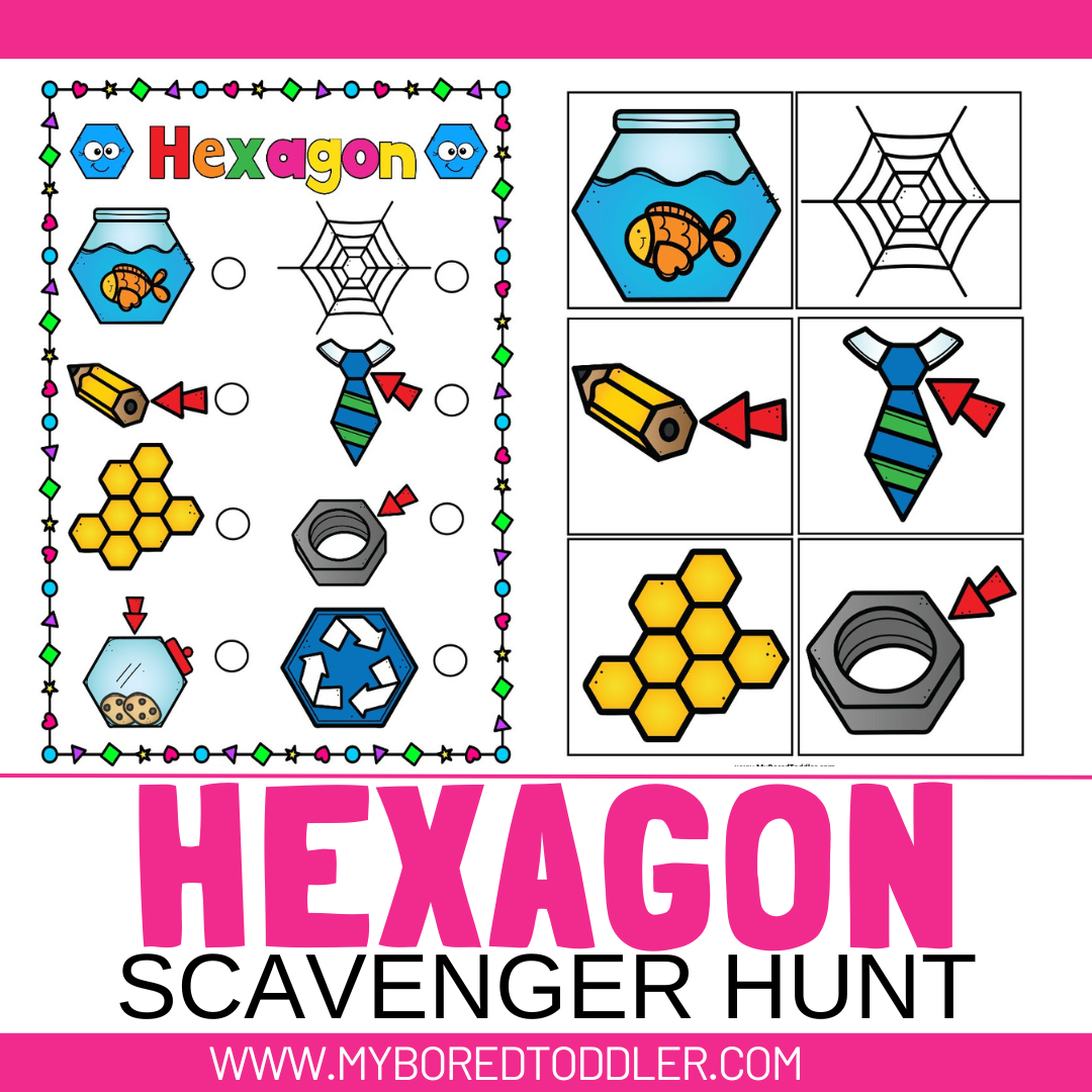 Shapes - Hexagon Scavenger Hunt Game