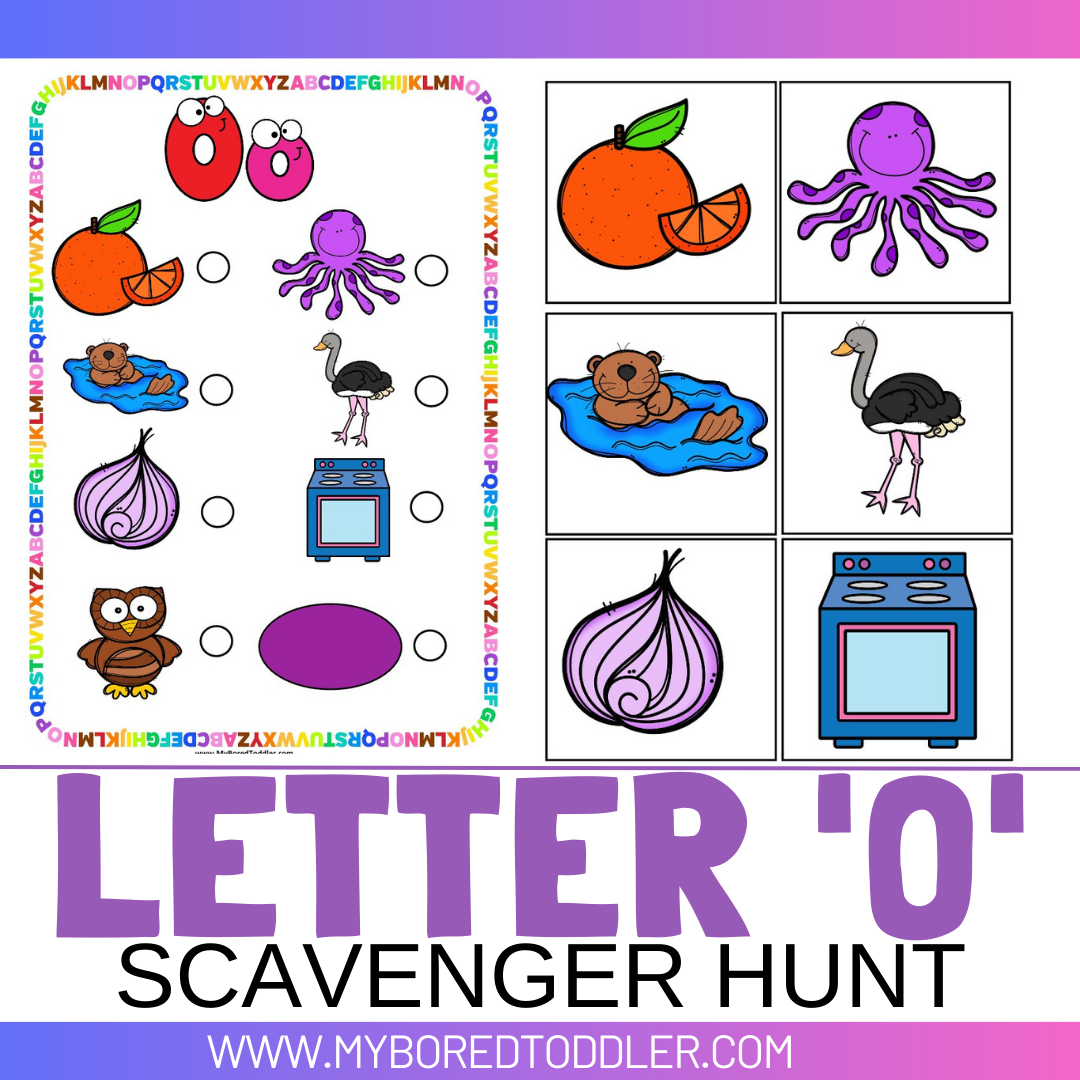 Alphabet - Letter O Scavenger Hunt