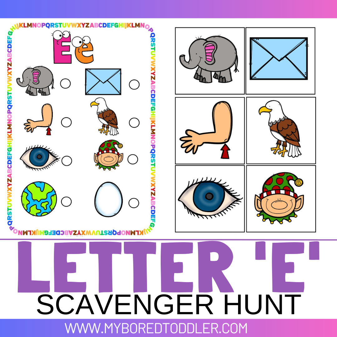 Alphabet - Letter E Scavenger Hunt