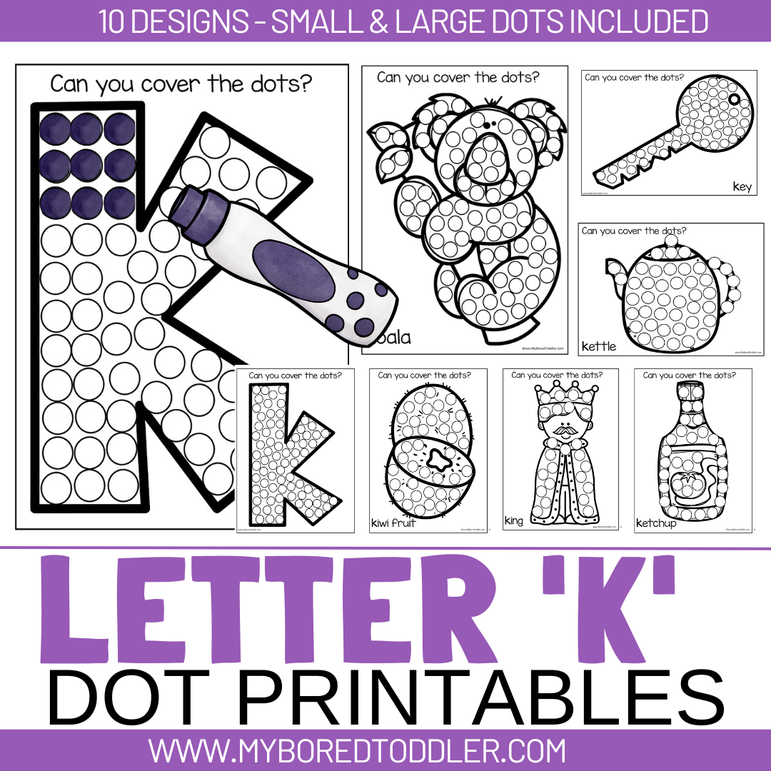 Alphabet - Letter K Dot Printables