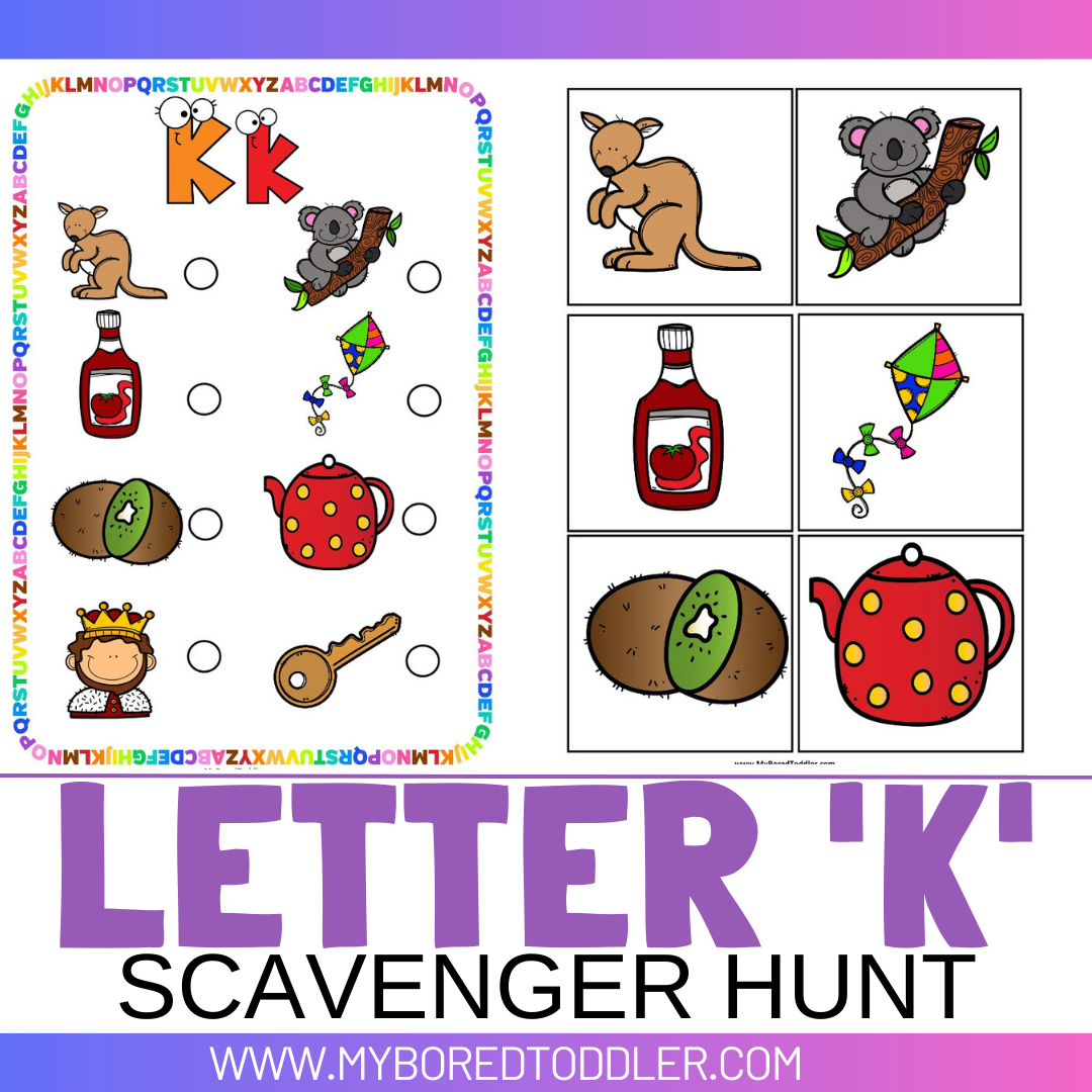 Alphabet - Letter K Scavenger Hunt
