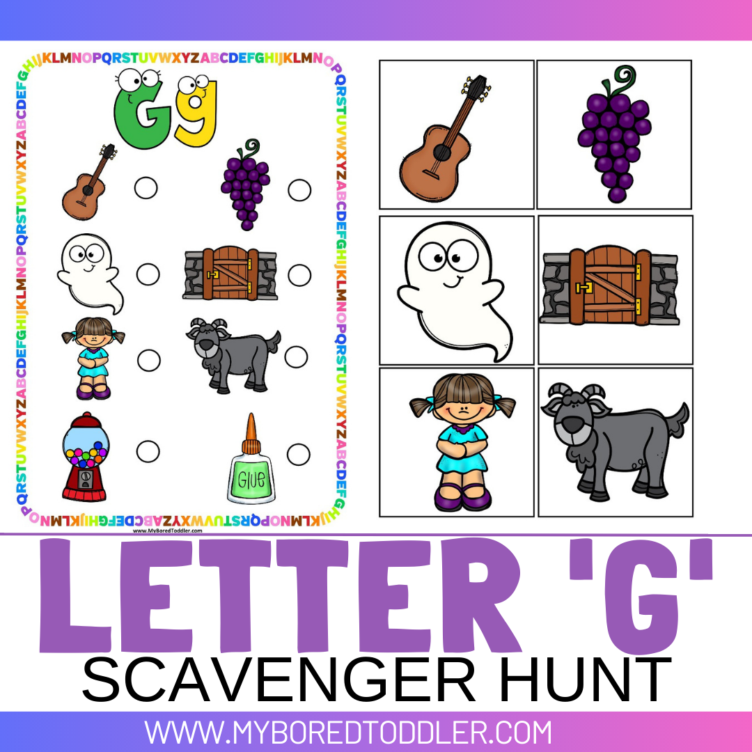 Alphabet - Letter G Scavenger Hunt